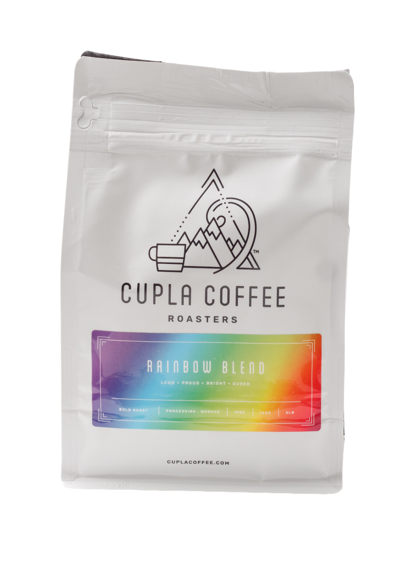Cupla Coffee Rainbow Blend bag.
