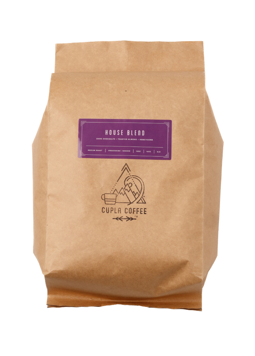 Cupla Coffee House Blend bag.