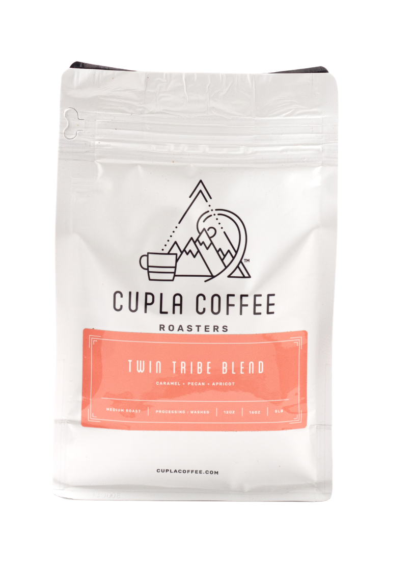 Cupla Coffee Twin Tribe Blend bag.